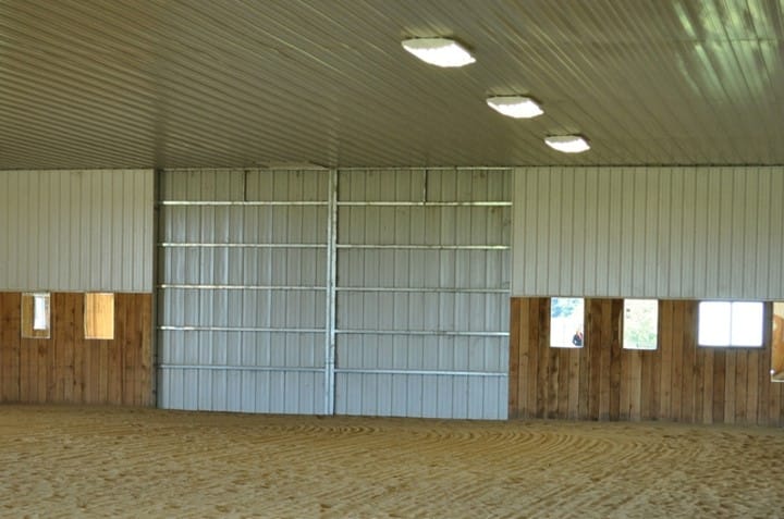 A horse arena offers year-round training and revenue possibilities.
