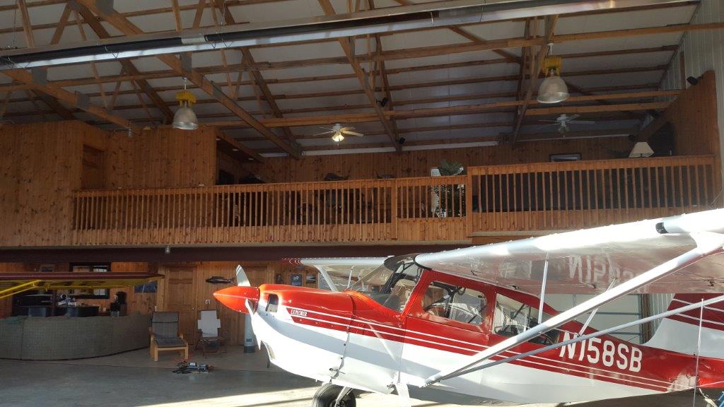 Wooden Loft in Airplane Hangar