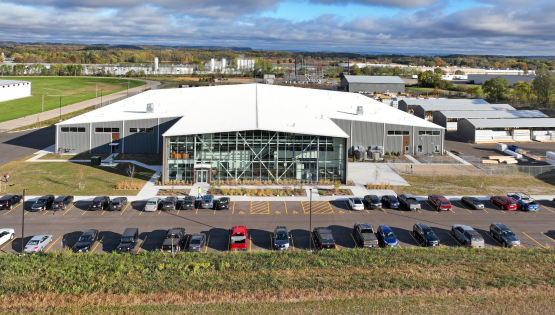 Exterior view of new Wick Buildings facility.