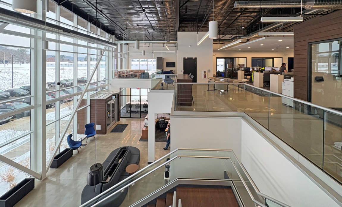 Interior view of new Wick Buildings facility